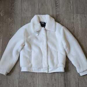 Bagatelle Ivory Faux Fur Jacket